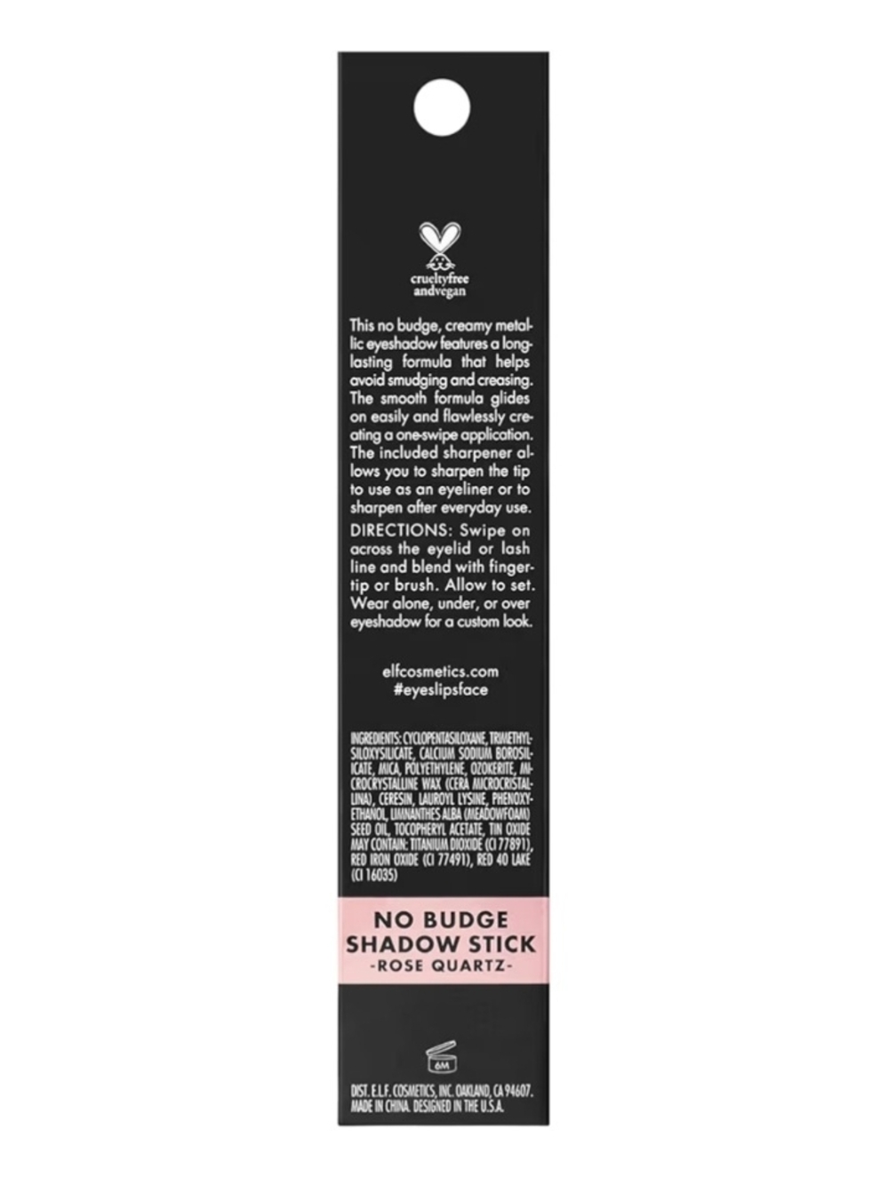 e.l.f. No Budge Shadow Stick - Rose Quartz (Pink) - Picture 2 of 2